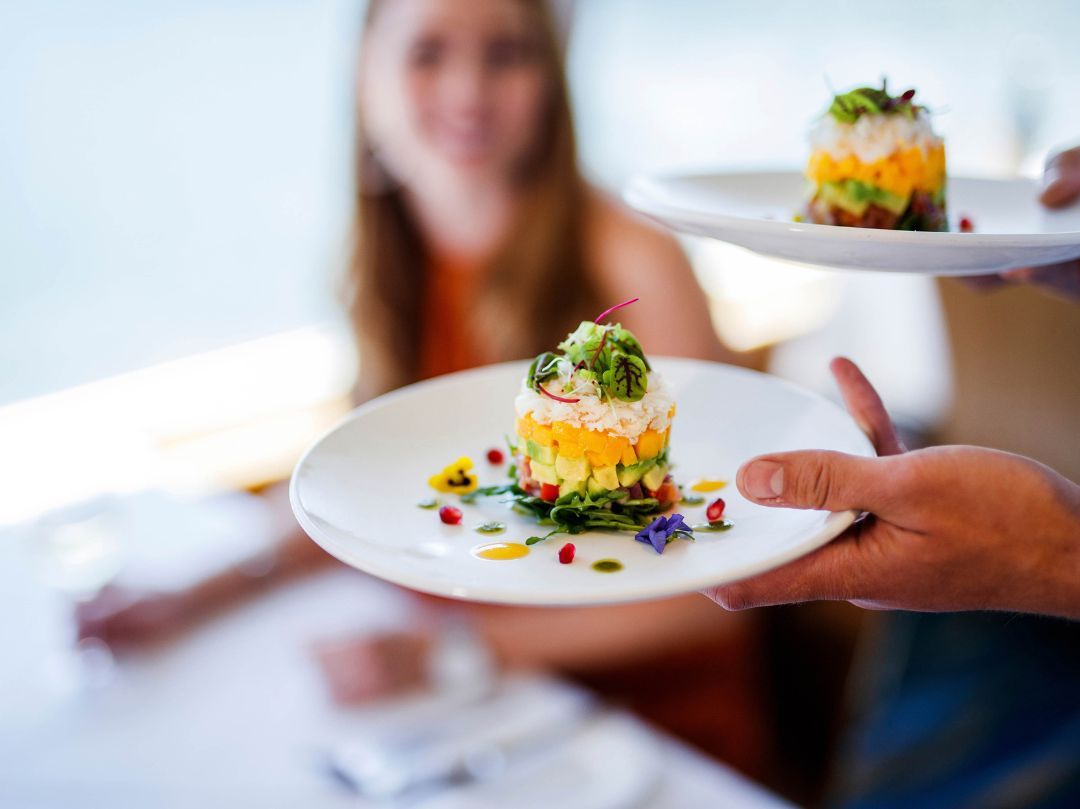 Gold Dinner Cruise Sydney - dinner being served