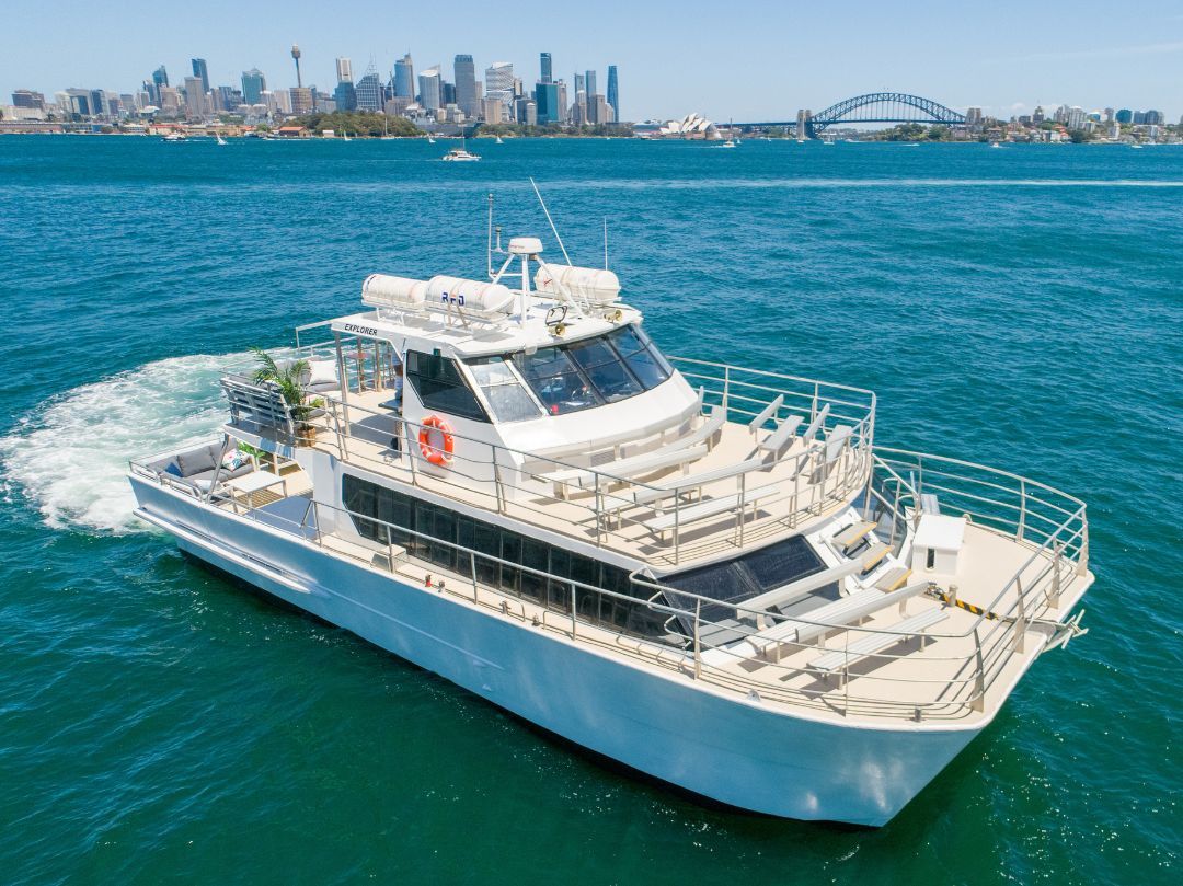 Whitehaven Catamaran Hire Sydney - Side View